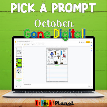 Preview of Digital Picture Writing Prompts | October | Writing Prompts with Pictures