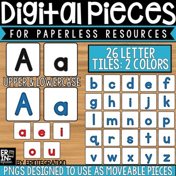 Preview of Digital Pieces for Digital Resources: Elementary Letter Tiles