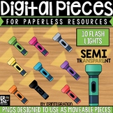 Digital Pieces for Digital Resources: Flashlights (10 Pieces)