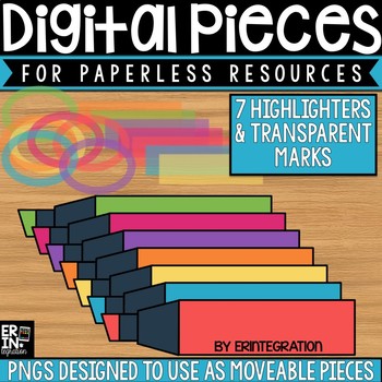 Preview of Digital Pieces for Digital Resources: Highlighters
