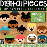 Digital Pieces for Digital Resources: Multicultural Kid Icons