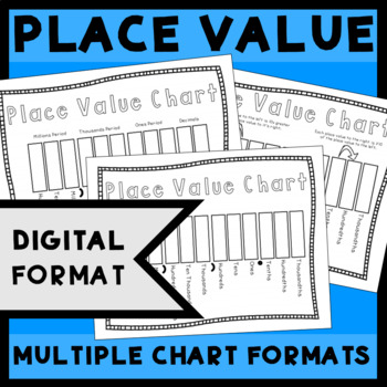 Preview of Digital Place Value Chart with Decimals | Google Slides Version