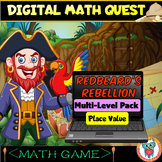 Digital Place Value Math Quest Game - Escape Room - Differ