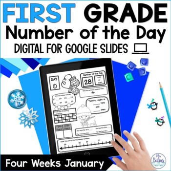 Preview of Digital Number Sense Activities | Number of the Day for Google Slides January