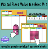 Digital Place Value Teaching Kit with Movable Popsicle Sti