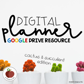 Preview of Digital Planner - Editable - Google Drive Resource - Cactus & Succulent Edition