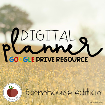 Preview of Digital Planner - Editable - Google Drive Resource - Farmhouse Edition