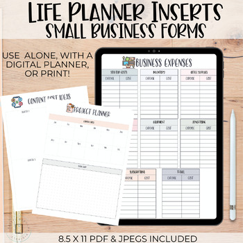 Preview of Digital Planner Inserts - Small Business- Build a Planner