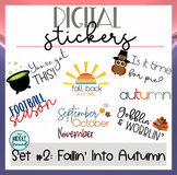 Digital Planner Stickers - Teacher Planner - Goodnotes PNG - FALL