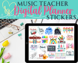 Digital Planner Stickers for Music Teacher Planner