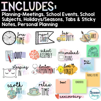 Teacher Digital Planner Stickers For Goodnotes | Autumn Stickers