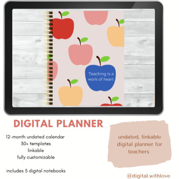 Preview of Teacher Digital Planner | Undated | Goodnotes5 | Customizable