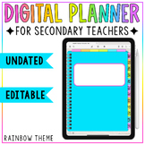 Digital Planner for Middle & High School Teachers - Undate