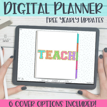 Preview of Digital Planner for Teachers, Admin, Support - 2024-2025 Patch Letters, Stoney