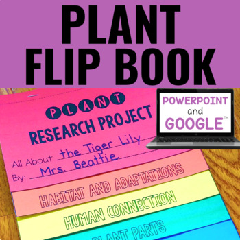 Preview of Digital Plant Research Flip Book | Plant Research Project | Google™ & PPT