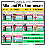 Digital Pocket Chart Sight Word Sentences Bundle