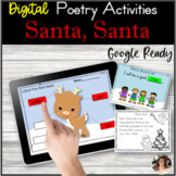 Digital Poetry Activities Santa, Santa Google Slides Dista