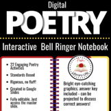 Digital Poetry Bell Ringers and Activities Distance Learning