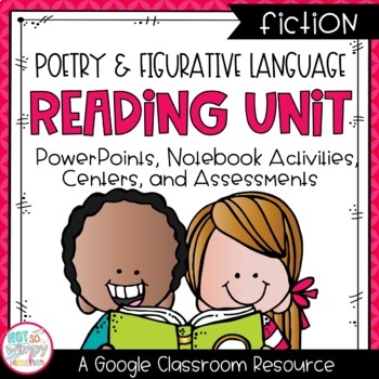 Preview of Digital Poetry & Figurative Language Reading Unit with Centers -Google Classroom