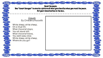 Digital Poetry Worksheets for Google Drive and Google Classroom | TpT