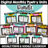 Digital Poetry YEAR LONG BUNDLE Google Classroom Google Slides