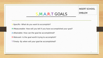 Preview of Digital Portfolio Learning Goals Term/Semester Goals