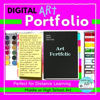 Preview of Digital Portfolio - Middle School Art - High School Art