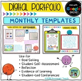 Digital Portfolio Monthly Templates for Student Led Conferences