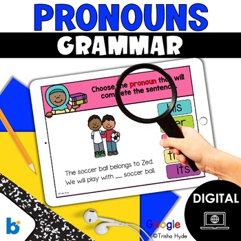 Preview of Digital Possessive Pronouns | Grammar | Google Slides | Boom Cards