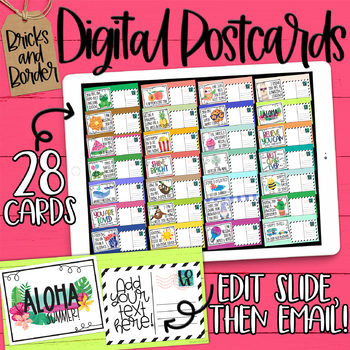 Preview of Digital Postcards for Distance Learning