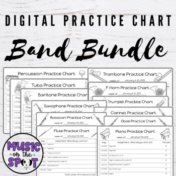 Preview of Digital Practice Chart Band Bundle