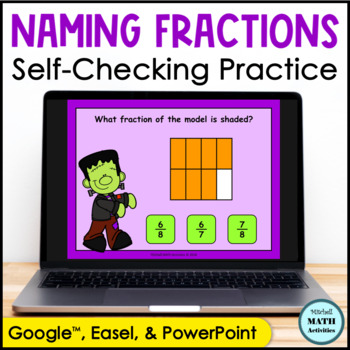 Preview of Digital Practice for Identifying and Naming Fractions Using Models
