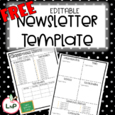 Free Editable Classroom Newsletter Template for Back to School