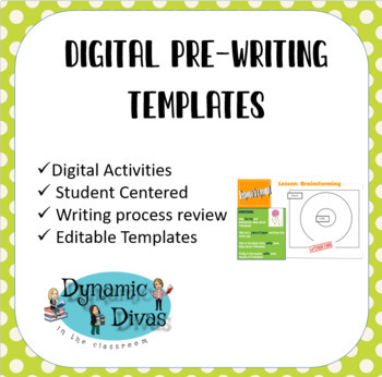 Preview of Digital Pre-Writing Templates