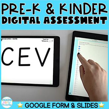 Preview of Digital Preschool & Kindergarten Assessment | Number & Letter Recognition & More