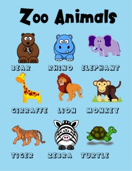 Preview of zoo animal poster