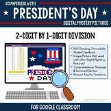 Digital President's Day Division Google Classroom Math Pix