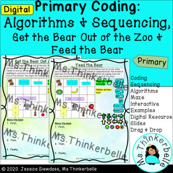 Preview of Digital Primary Coding Bear Out the Zoo & Feed Bear Algorithms