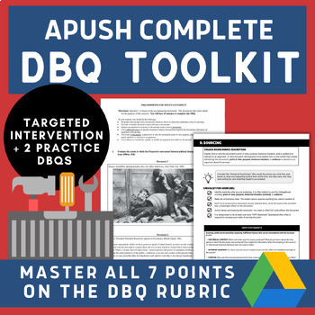 Preview of Digital & Print: APUSH DBQ Practice & Targeted Intervention - AP US History DBQ