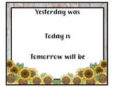 Digital Print * Classroom Theme: Country Sunflowers-Week D