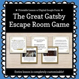 ★ Digital + Print ★ Great Gatsby Customizable Escape Room 