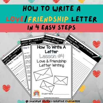 Preview of Digital & Print | How To Write A Love/Friendship Letter (Templates & Posters)