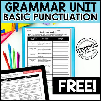 Preview of Free Punctuation Practice Lesson - Print & Digital for Google Classroom