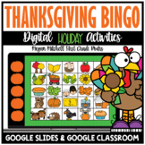 Digital & Print Thanksgiving Bingo Google Classroom Google Slides