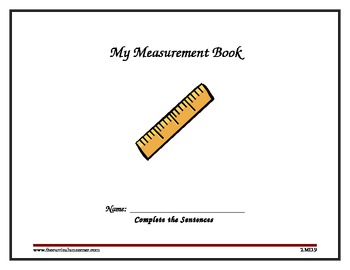Preview of Digital Printable 2nd Grade Measurement Book Aligned With Common Core