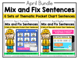 Digital & Printable April Pocket Chart Sight Word Sentence