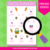 Digital & Printable Easter Bunny Stickers Sheet!