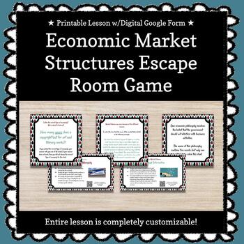 Preview of Digital + Printable Economic Market Structures Customizable Breakout Game