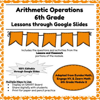 Preview of Digital & Printable Engage NY Grade 6 Module 2 - Google Slides Lessons