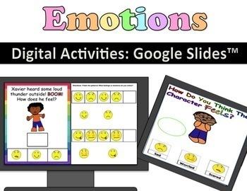 Preview of Digital/Printable Feelings and Emotions Remote/Distance Learning Activities